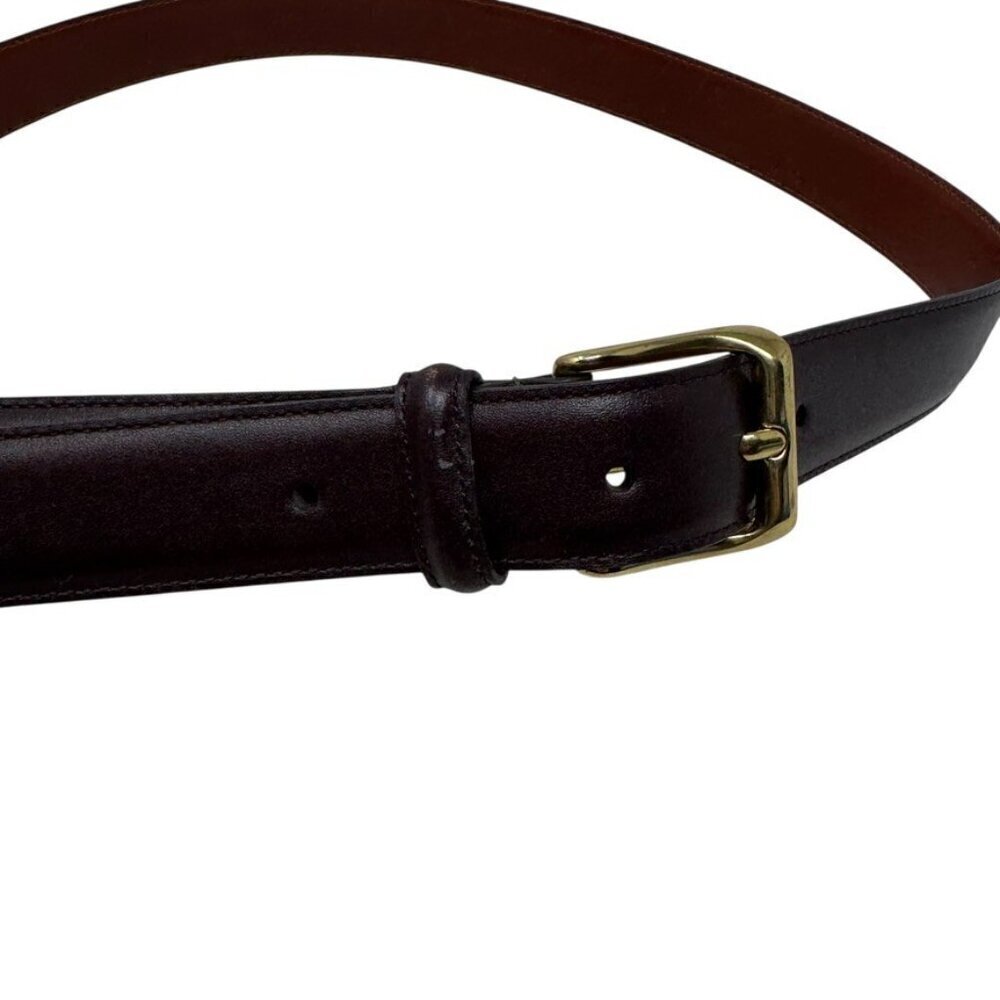 Coach Men's Vintage 90's Brown Leather Belt Size 42" polished Cowhide 5950 - Picture 3 of 8